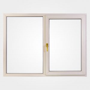 Single-position window with stop lock